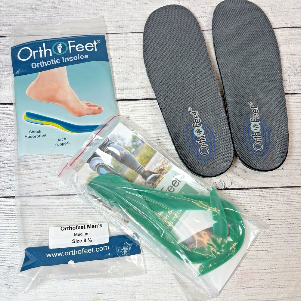 Orthofeet Arch Booster And Orthotic Insole Inserts Unisex Mens Size 8.5 Medium
